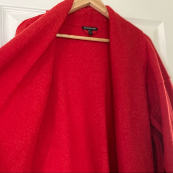 Eileen Fisher Boiled Merino Wool Open Sweater, red,
Medium - Picture 3 of 8